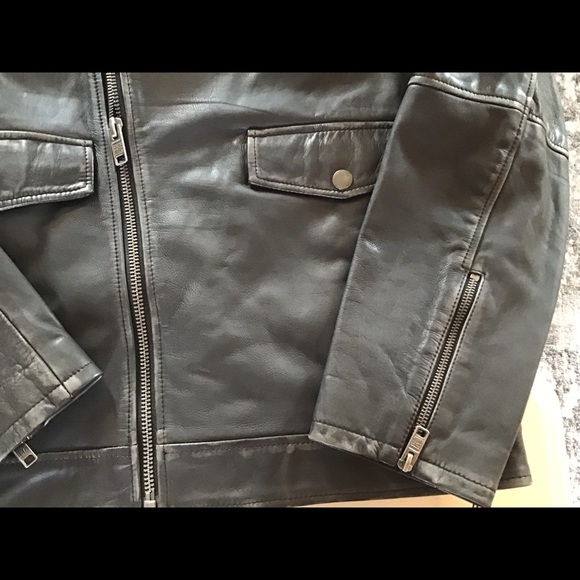 Frye Classic leather biker jacket - Picture 3 of 8